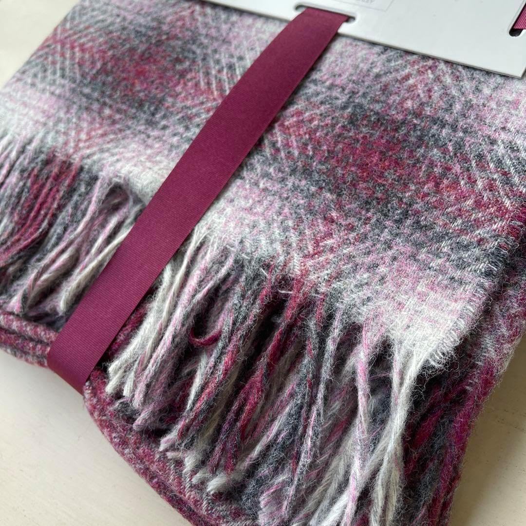 ローラアシュレイ ウール100% ブランケット HARBER CHECK 新品 【公式